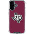 Texas A&M University Black Logo iPhone 16 Clear Case